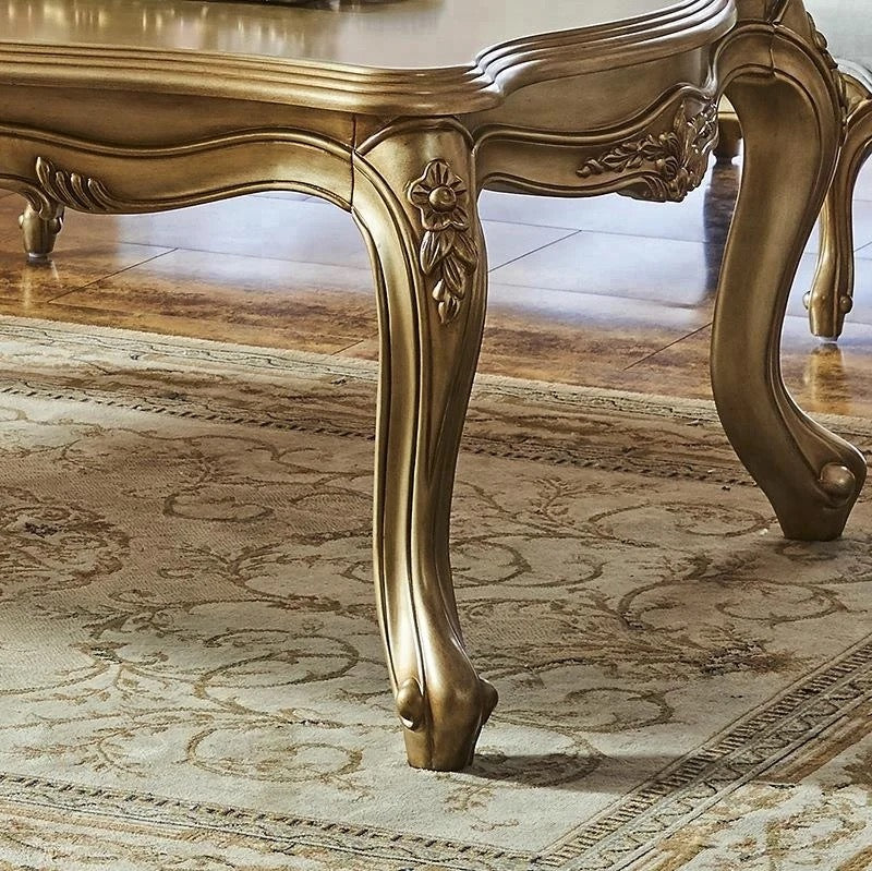 Table basse à thé, Design Antique français, en bois massif, pour salon, style baroque 