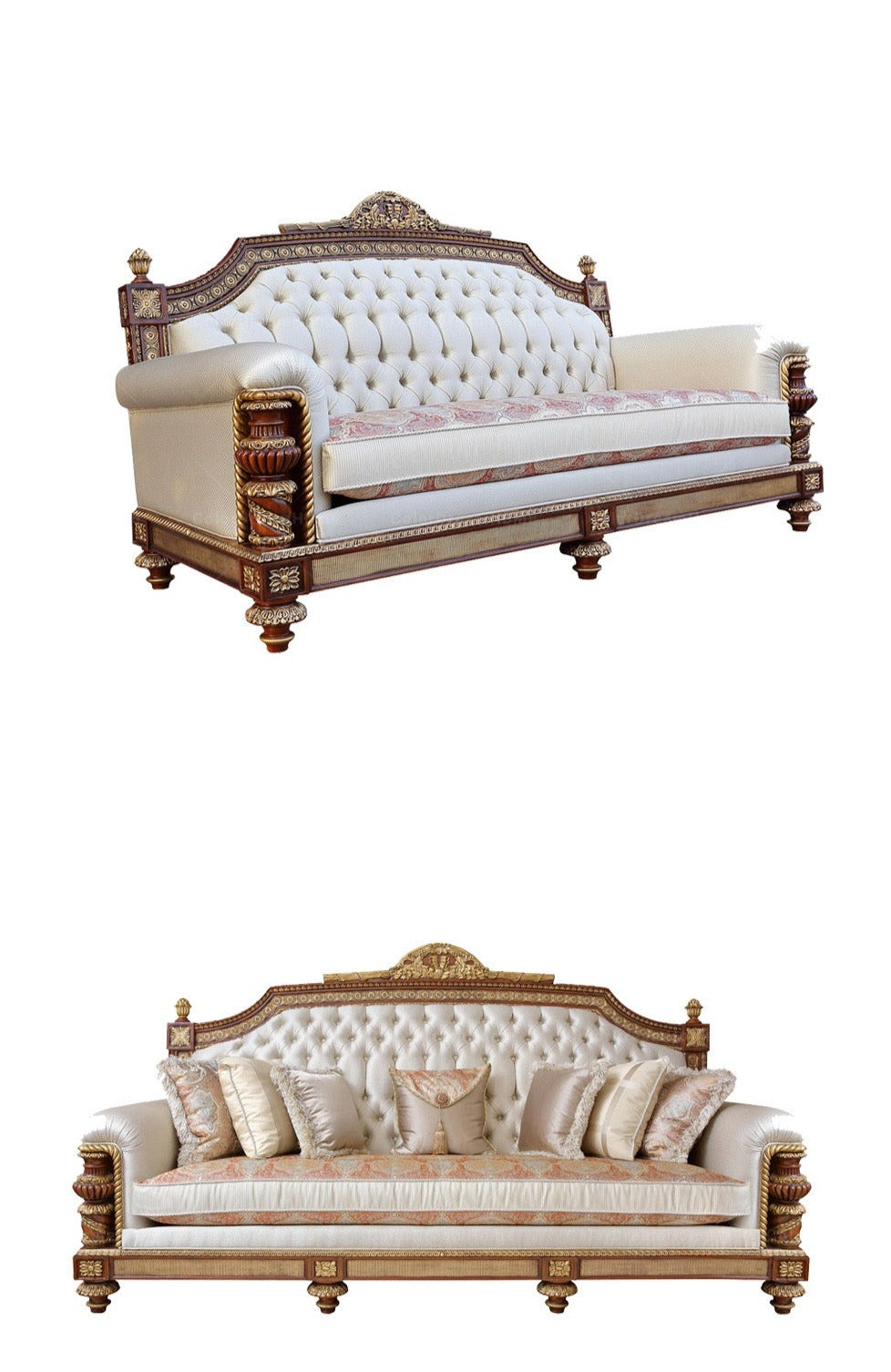 Ensemble de canapés 1 place, mobilier de bureau et de salon Antique, canapés de luxe de Style Royal arabe 