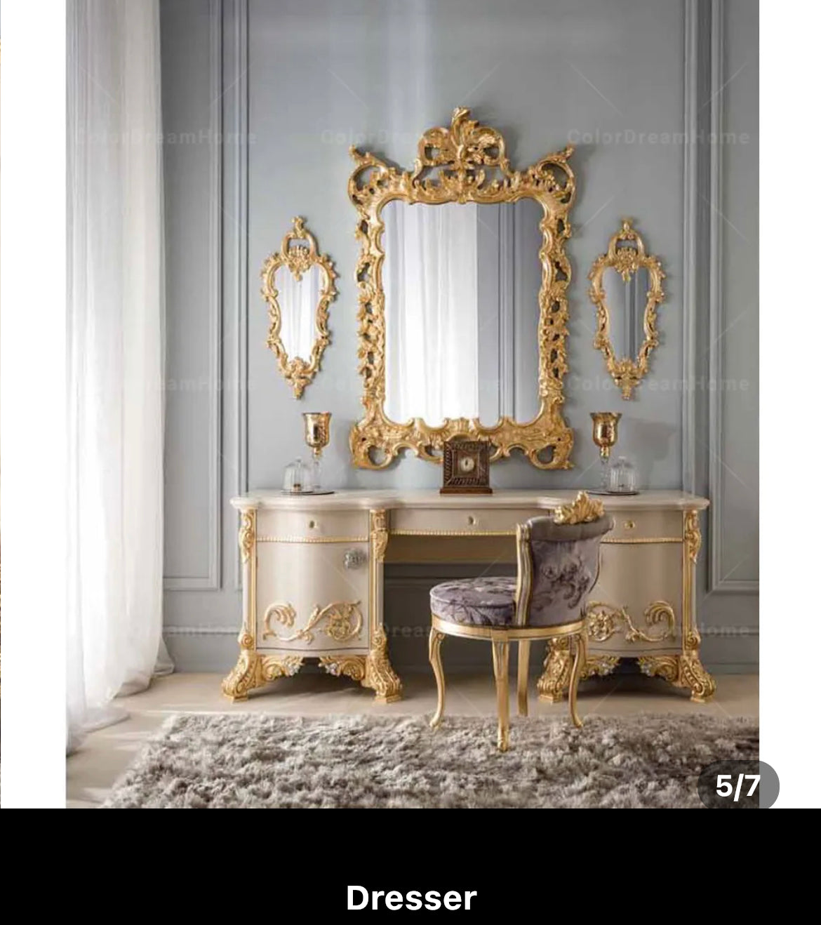 Master Bedroom French Royal Luxury Heavy Carved Bedroom Set Golden Solid Wood Baroque Design Furniture