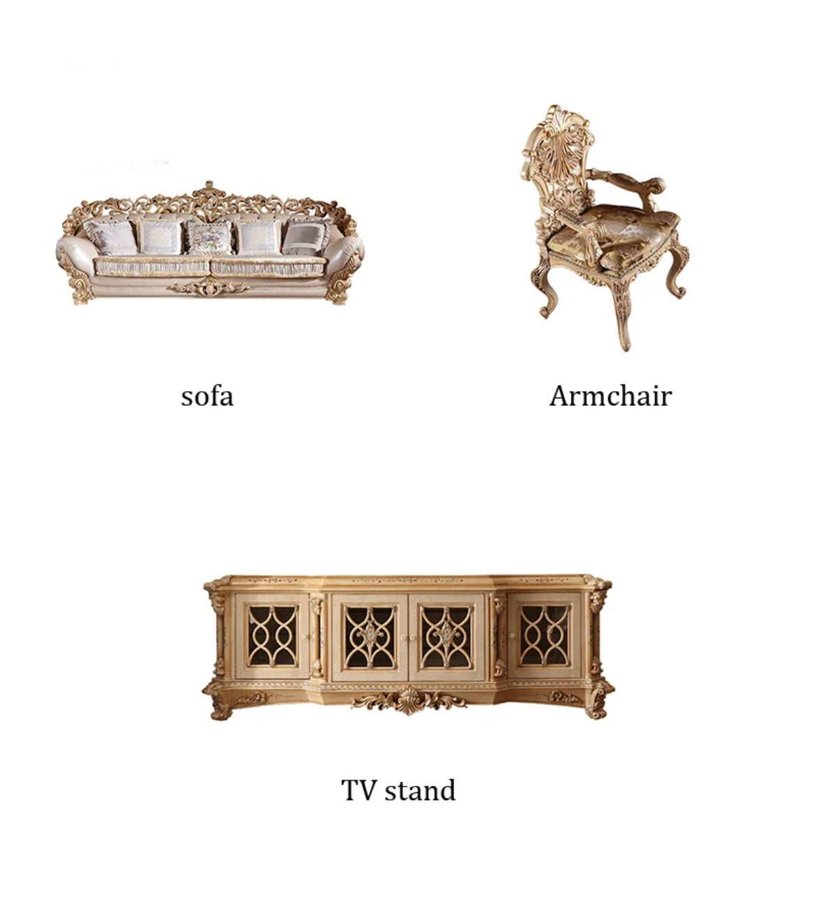 Meubles TV bas de luxe italiens en bois massif sculpté à la main, meuble de Style baroque, Design de meubles de salon 
