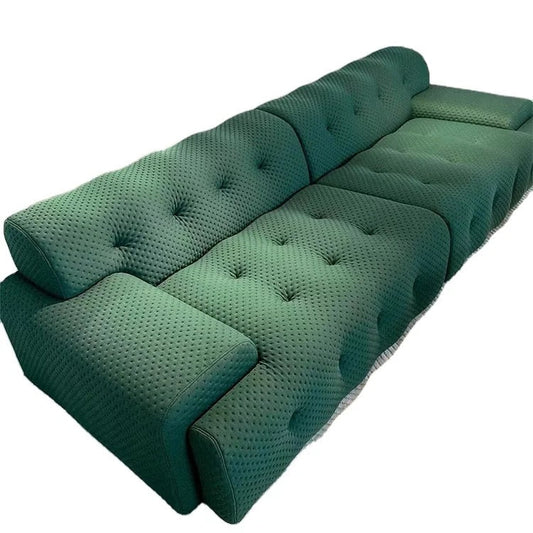 Fall Winter's Modern Minimalist Dark Green Sectional Sofa Fabric Velvet Living Room Sofa