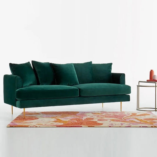 3 Seater Sofa Velvet Sectional Green Blue Fabric Sofas Fall Winter Living Room Furniture Design
