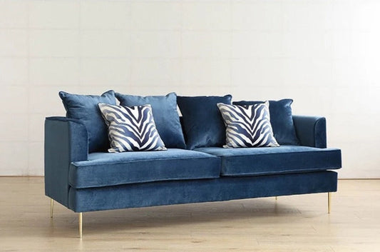 3 Seater Sofa Velvet Green Blue Fabric Sofas Fall Winter Living Room Furniture Design
