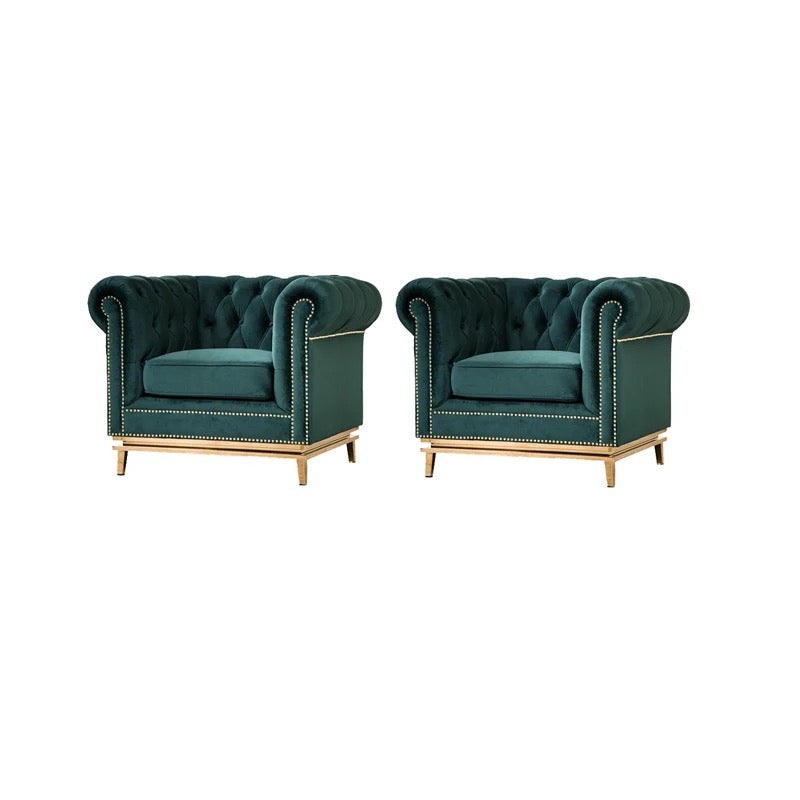 3+2+1 Sofa Set Modern American Design Sectional Green Velvet Fabric Living Room Furniture