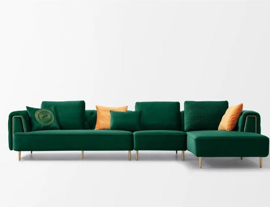 L Shaped Sofa Modern Velvet Tufted Sofas Fall Winter's Home Luxury Design