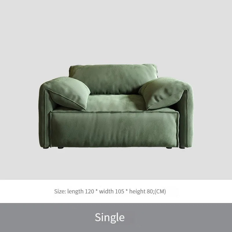 Cloth Art Living Room Green Sofa Frosted Technology Cloth Fall Winter Design Luxury Sofa Set