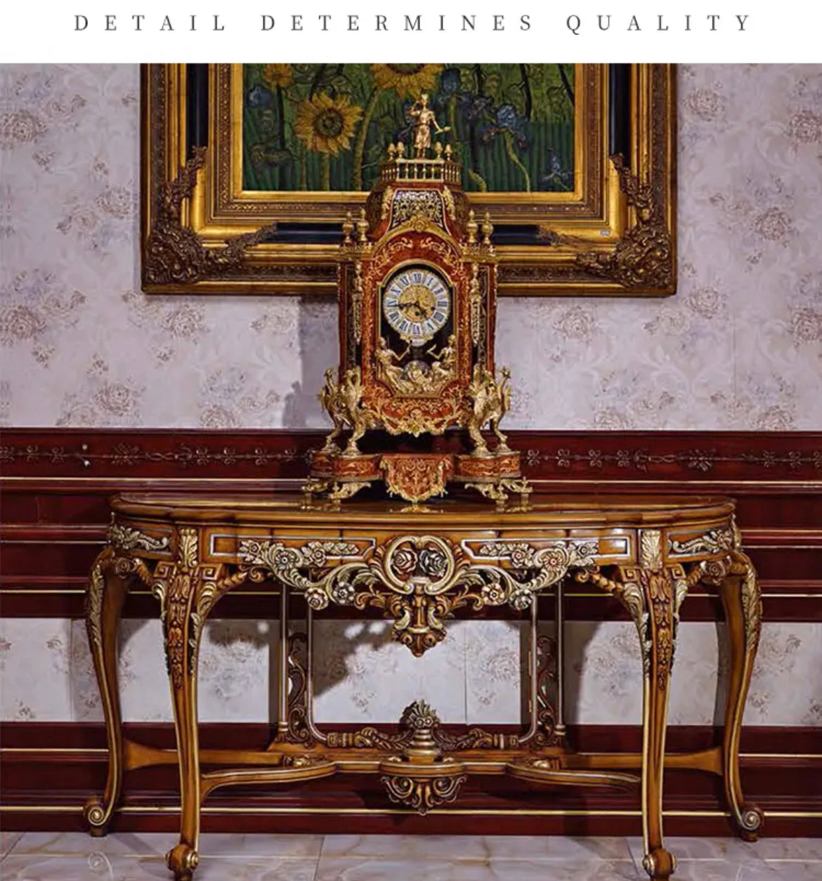 Baroque French Design Luxury Dining Room Carved Table Hand Made Antique Style Set
