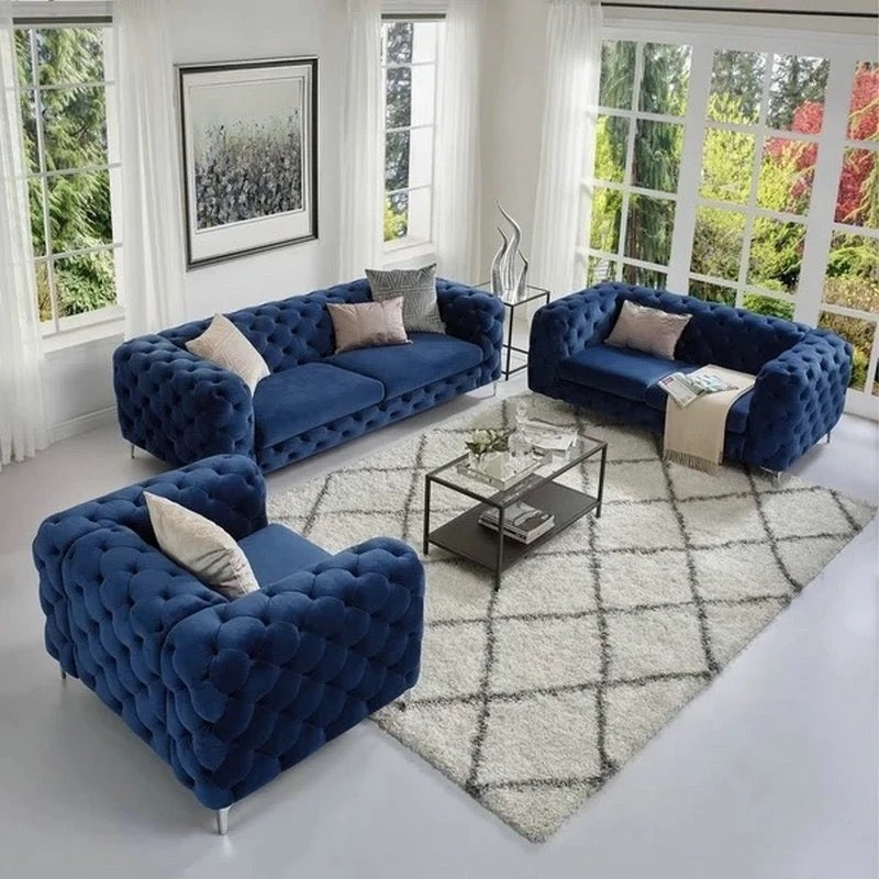Sectional Sofa Units Italian Velvet Chesterfield Sofa Set Living Room Modern Furniture