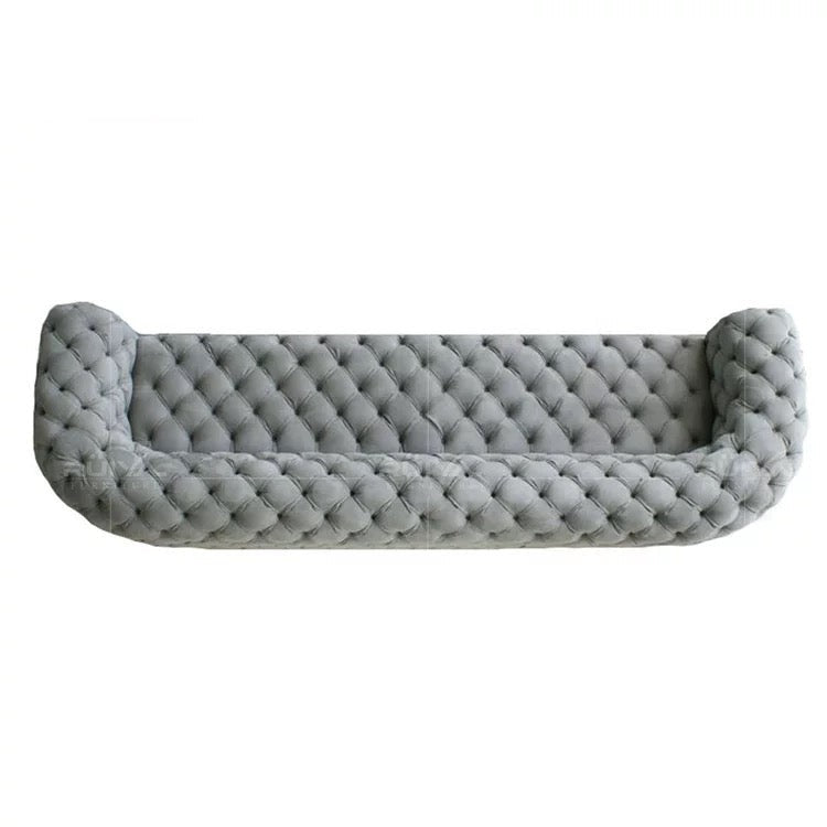 Italian Tufted Velvet Chesterfield Sofa High Quality Baxter Design Moon Sofa