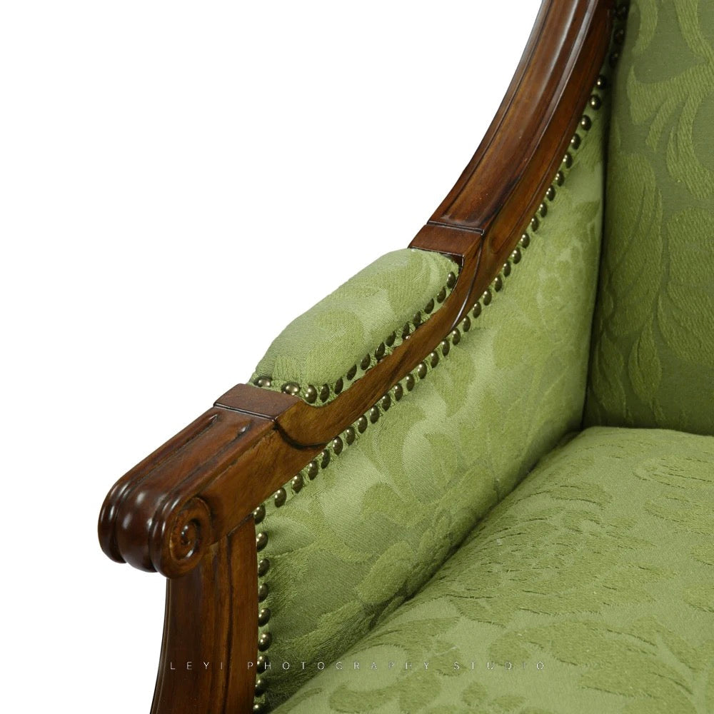 One Seater Classical Sofa Chair Antique Luxury Jacquard French Style Chair