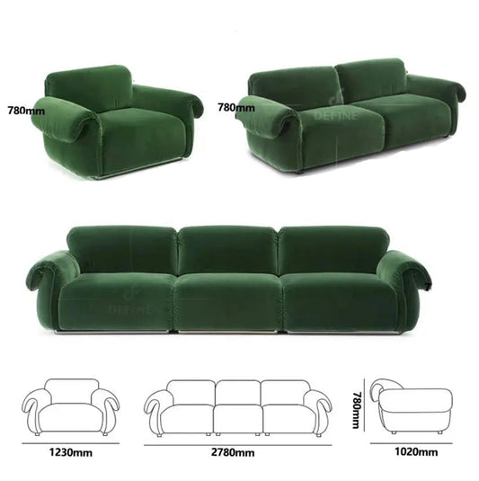 3+2+1 Seater Dark Green Velvet Fabric Sofa Set Fall Winter Living Room Furniture Design