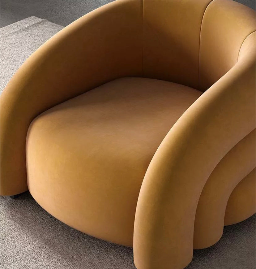 Armchair Boucle Accent Sessel Single Sofa Velvet Leather Floor Lounge Chair