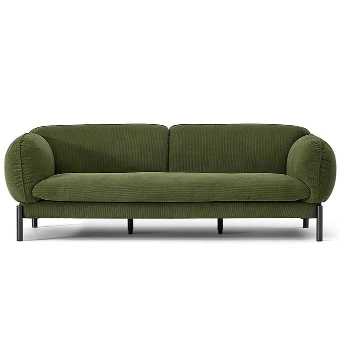 3 Seater Modern Living Room Sofa Salon Green Velvet Fabric Sofas