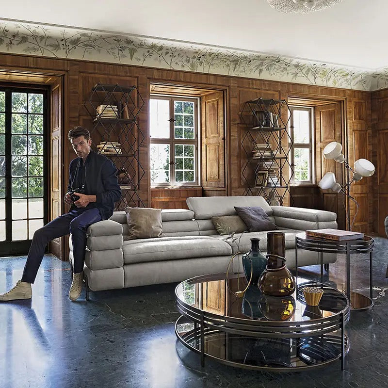 Buff Sofa Home Living Room Luxury Italian Design Furniture Set Dark Blue Velvet Sofas