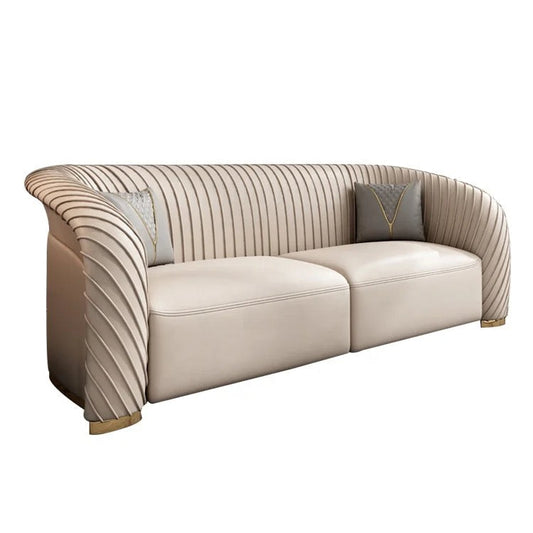 3 Seater Sofa Luxury Modern Curved Design Back Velvet Sofas