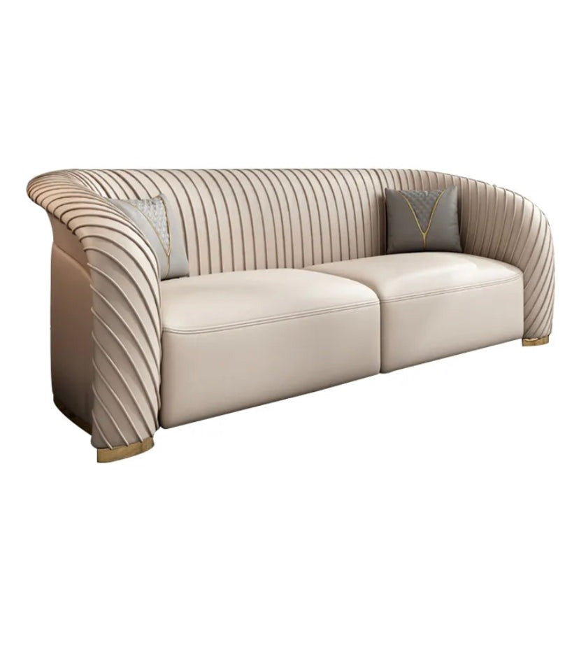 3 Seater Sofa Luxury Modern Curved Design Back Velvet Sofas