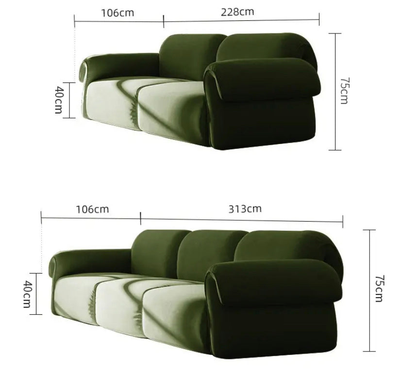 3+2+1 Sofa Set Retro Dark Green Velvet Fabric Sofa Fall Winter Living Room Sectional Sofa Design