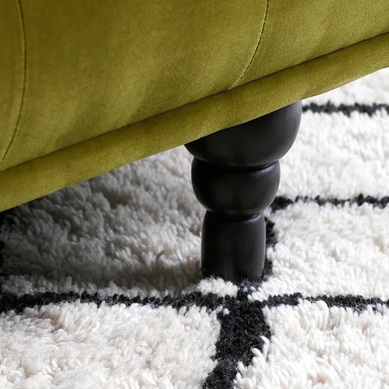 Nordic Style Fall Winter's Design Green Fabric Sofa Living Room Furniture Set