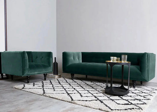 Nordic Style Fall Winter's Design Green Fabric Sofa Living Room Furniture Set