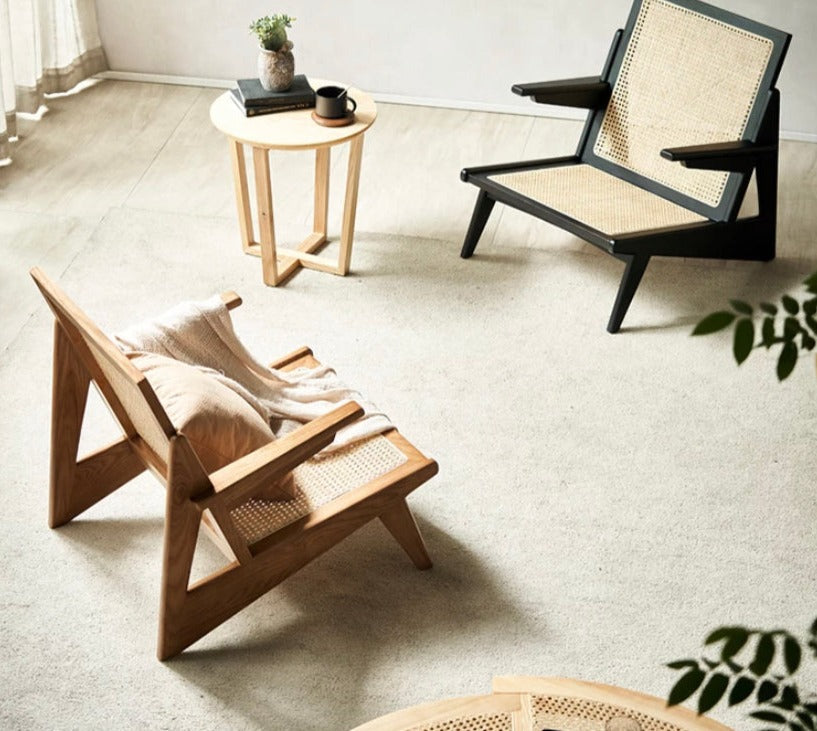 Meubles de bureau à domicile en bois massif paresseux salon rotin chaise de loisirs dossier fauteuil 