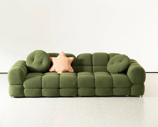 3 Seater Sofa Marshmallow Modular Living Room Fall Winter's Green Sofa Design 