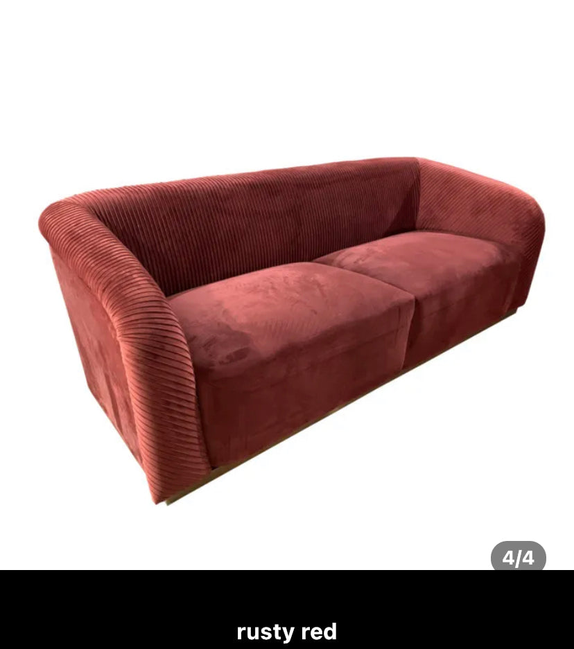 Modern Design Curved Velvet 3 Seater Sofa Living Room Furniture Design