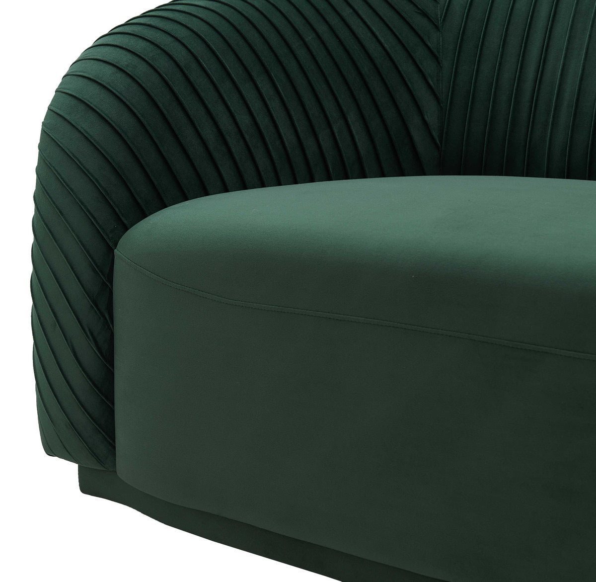 Fall Winter Luxury Modern Design Green Curved Velvet 3 Seater Sofa Living Room Furniture