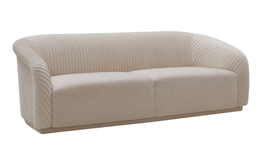 Diseño moderno de muebles de salón con sofá de 3 plazas de terciopelo curvado