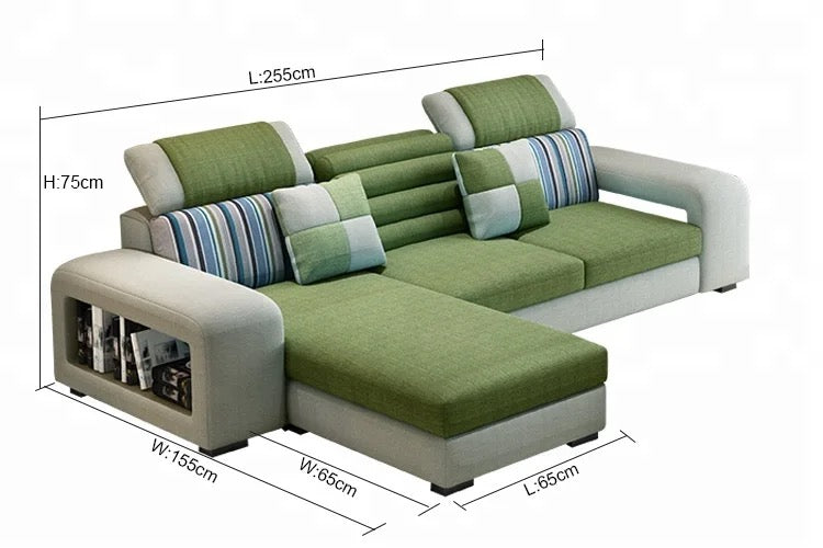 Modern L-Shaped Corner Sofa Living Room Furniture Sectional Sofa Sets