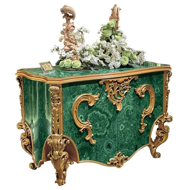 Cabinet Baroque Console With 24 K Gold Leafs Living Room Hand Made Antique Luxury Console