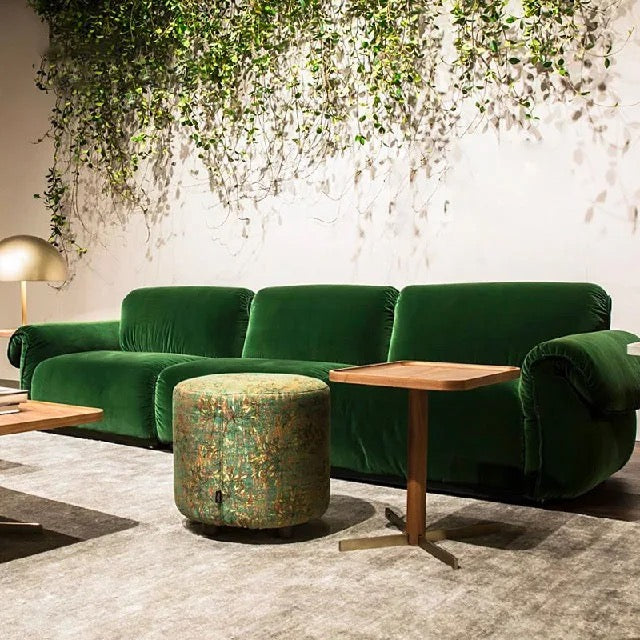 Muebles de sala de estar para el hogar, sofá nórdico de terciopelo verde claro, nuevo diseño de 2 plazas 