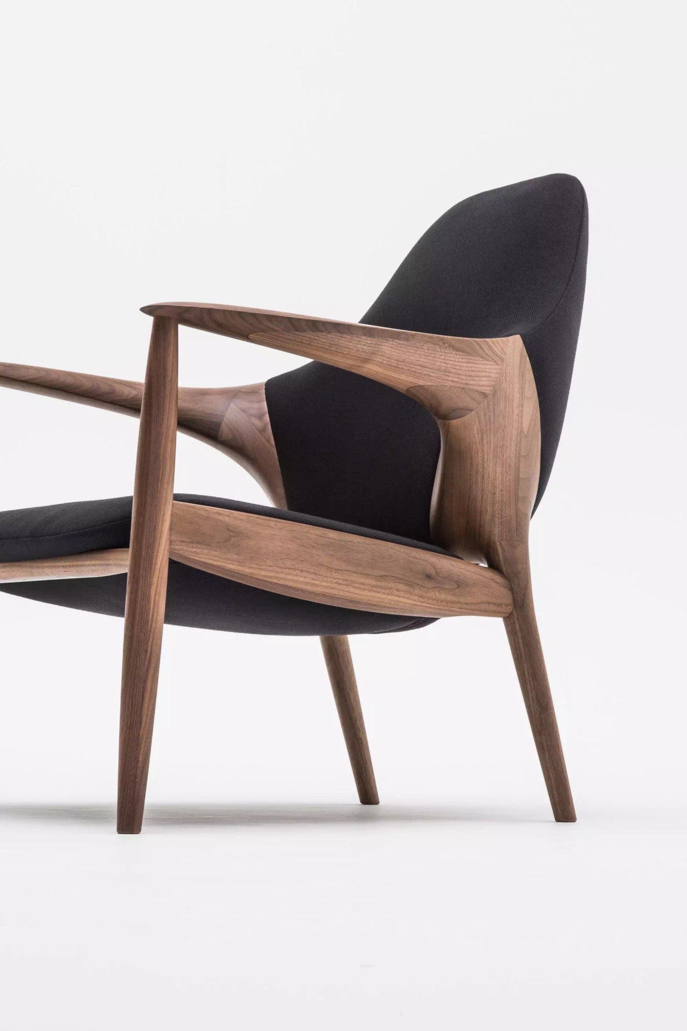 Chaise Lounge Chair Luxury Living Room Walnut Single Armchair