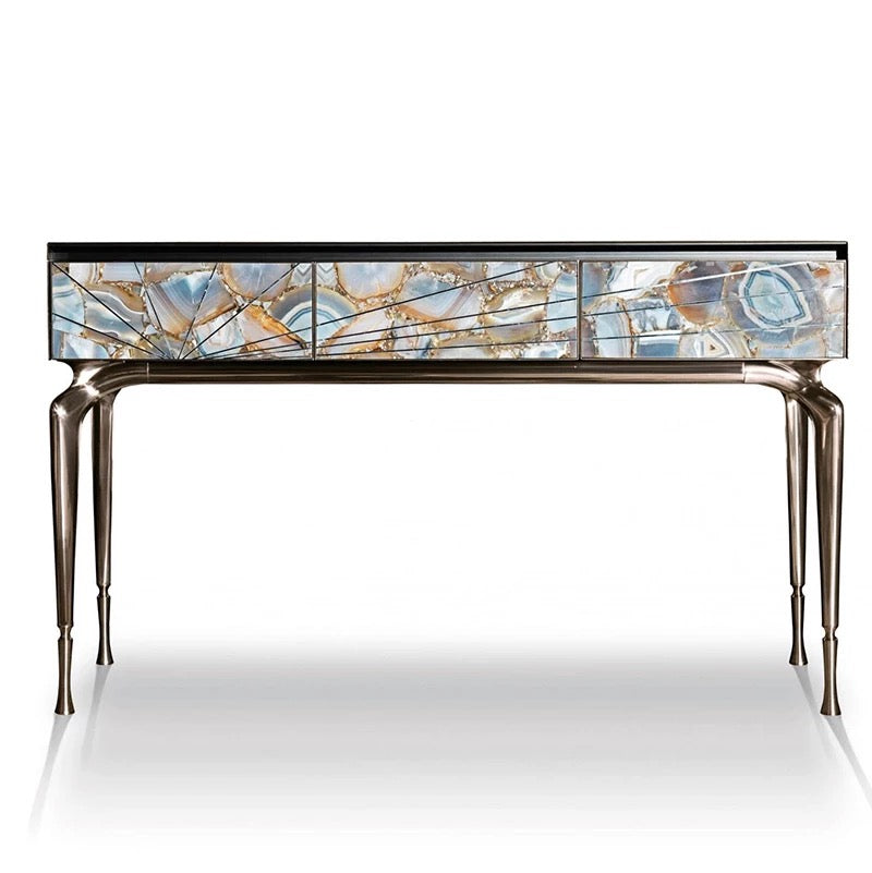 Console Table Italian High-End Luxury Furniture Entry Table Hallway Marble Console
