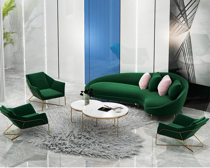 3 + 2 + 1 ensemble de canapé en velours de luxe automne hiver vert bleu rose salon chaise longue ensemble de canapé 