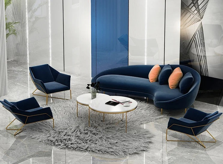 3+2+1 Velvet Sofa Set Luxury Fall Winter's Green Blue Pink Living Room Chaise Lounge Sofa Set