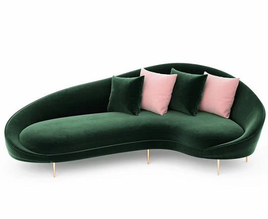 3 Seater Velvet Sofa Luxury Fall Winter's Green Blue Pink Living Room Chaise Lounge Sofa Set