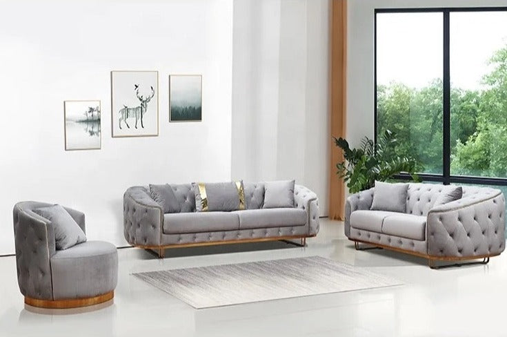 Chesterfield Style Sofa Set Luxury Reclining Home Furniture Living Room Sofas