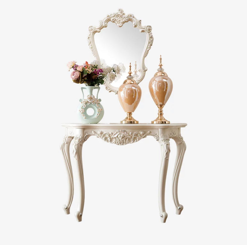 Hallway Wall Table Antique Baroque Style Entrance Console Table