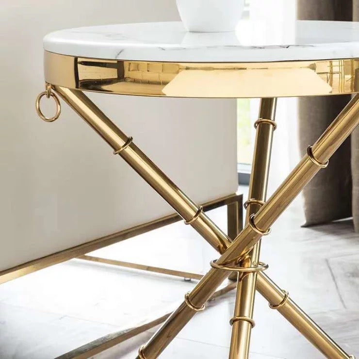 Table Original Marble Home Furnishing Modern Hand Made Gold Side Table