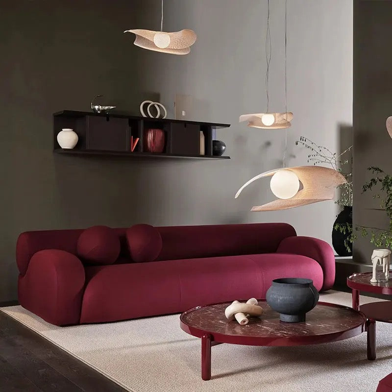 Nordic Italian High Quality Velvet 4 Seater Salon Sofa Living Room Minimalism Design Furniture