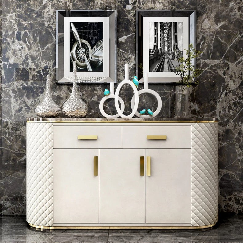 Buffet Gold Ellipse Luxury Dining Extra Narrow Long Sideboard 