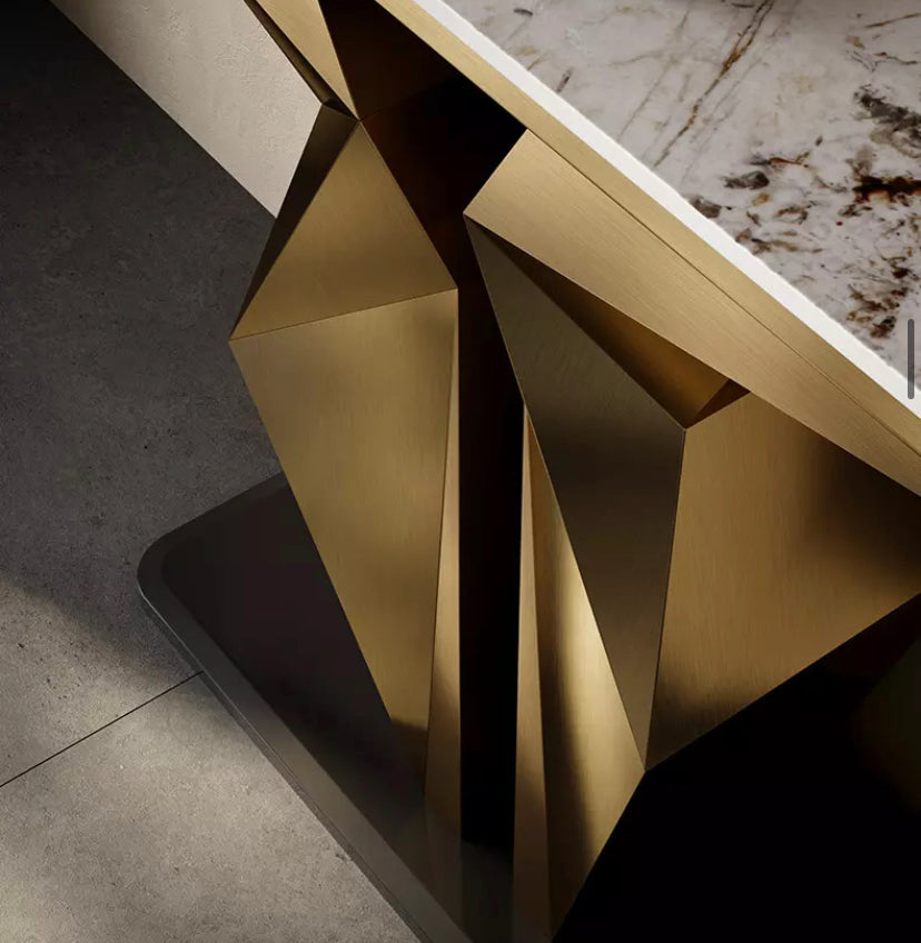 Rectangle Light Luxury Style Console Table Italian Designer Hallway Console Table