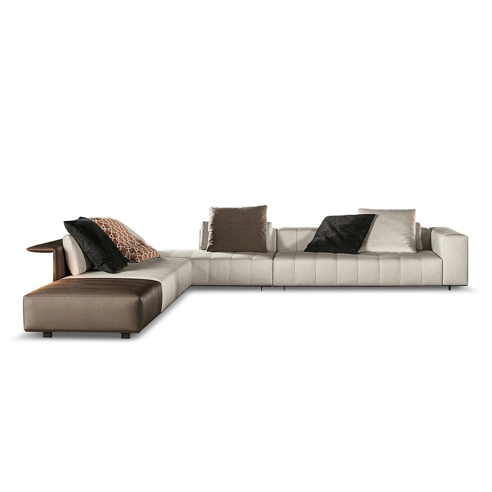 Ensemble de canapé 4 places en forme de L moderne de luxe populaire, conception de meubles de Salon 