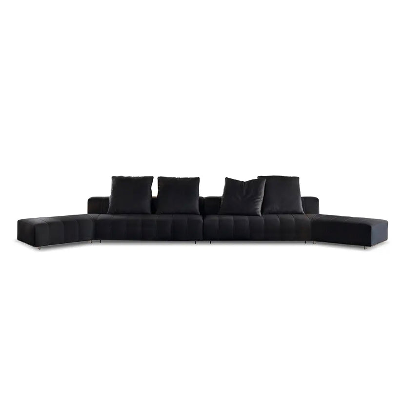 Popular Luxury Modern L-Shaped 4 Seater Sofa Set Salon Furniture Design