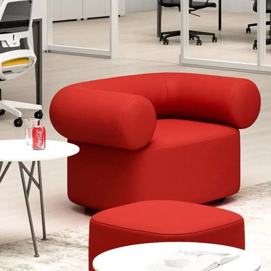 Arm Chair Modern Style Velvet Lobby High-Quality Round Armrest Leisure Single Sofa Chair