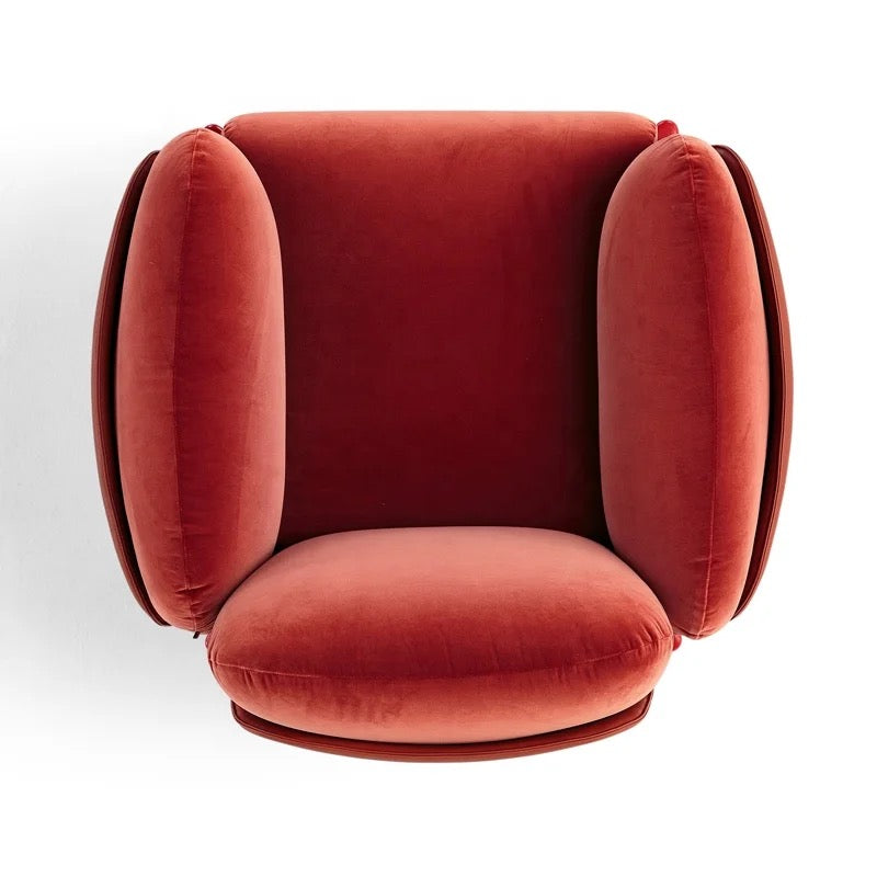Arm Chair Luxury Red Velvet Modern Office Salon Sofa Chair