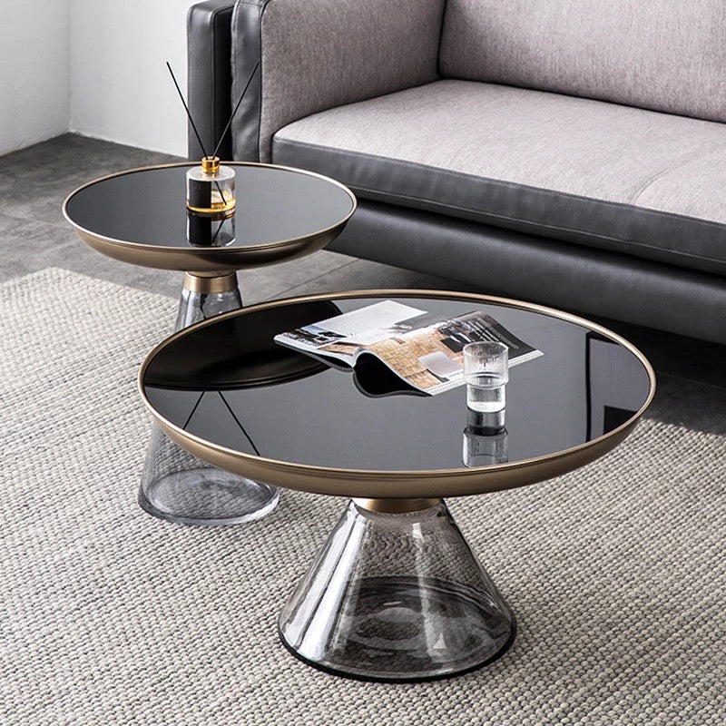 Coffee Table Luxury Italian Designer Glass Coffe End Tables