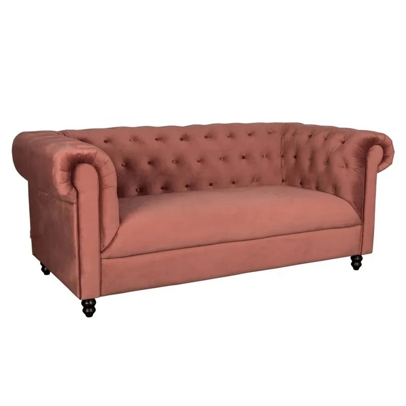 3 Seater Sofa Classic Red Velvet Vintage Sofas Living Room Salon Furniture