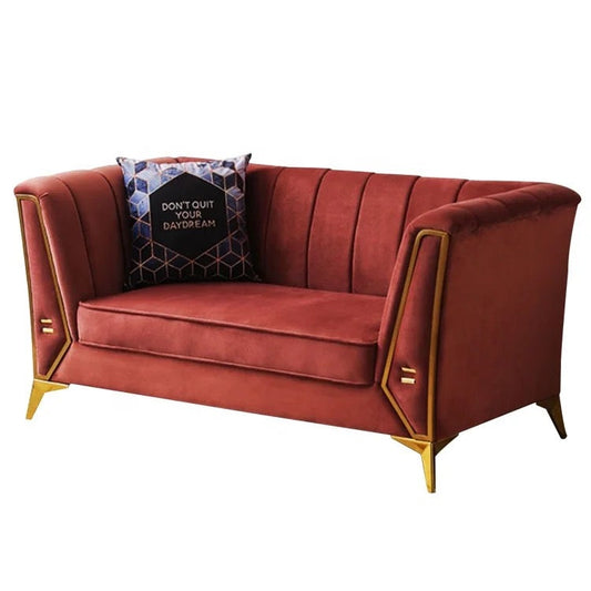 American Style 3 Seater Sofa Fabric Velvet I Shaped Modular Luxury Sofas