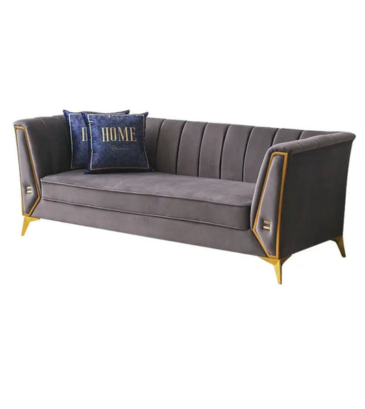 American Design 3 Seater Sofa Fabric Velvet I Shaped Modular Luxury Sofas